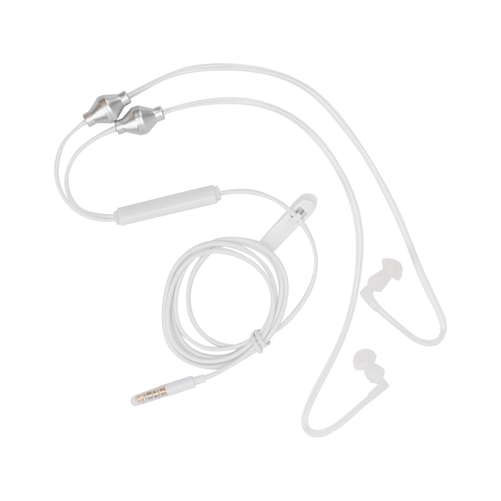 Air Tube Earphone Earbuds Wired Headphones W/Handfree Microphone For Samsung 3.5Mm Jack( ) White 7901322903266