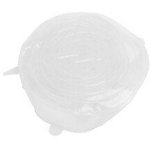 6 pezzi coperchi sigillanti espandibili 122 g bianco 20,0 cm