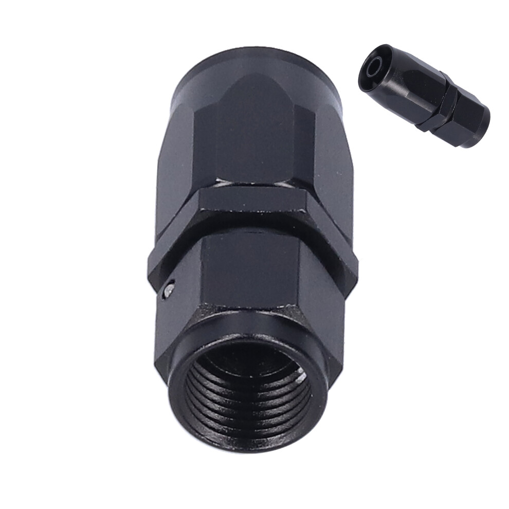 An6 6An Anâ6 Fuel Fitting Aluminum Oil Gas Line Hose End Adapter Straight Swivel Black 3531322903672
