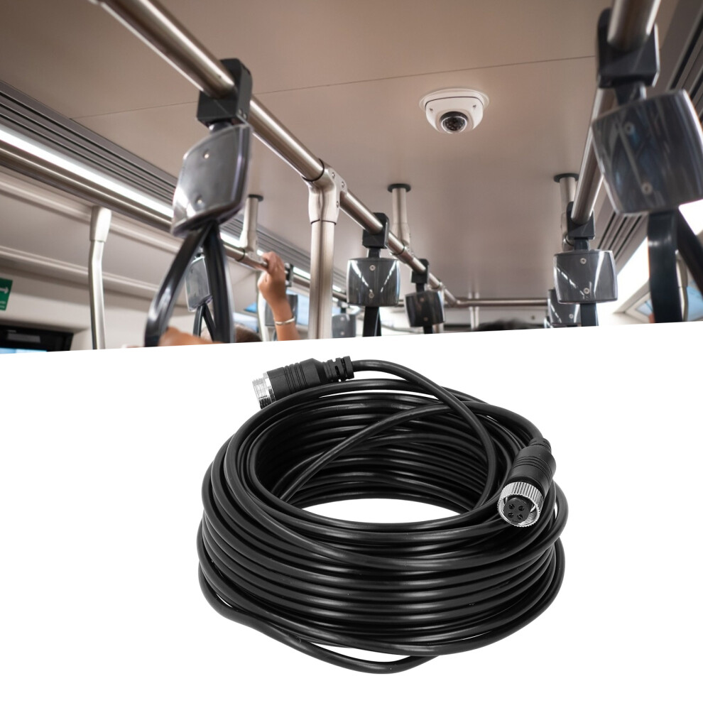 4-Pin Car Camera Cable Portable Anti Interference Pvc Video Extension Cord For Auto Truck Bus Monitor(15M 49.2Ft ) 7691322903198