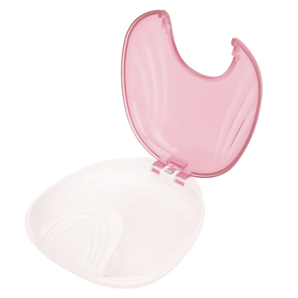 Durable Orthodontic Retainer Case Tooth Denture Container Portable Denture Storage BoxPink