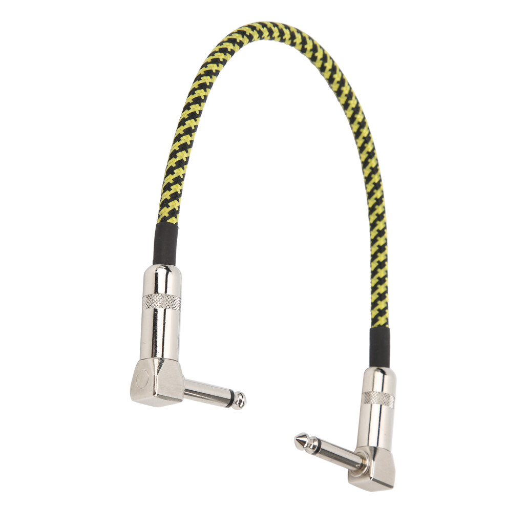 11.8In Instrument Cable Weave Copper Shielded Noise Reduction For Live Performanceblack Yellow 5011322904483