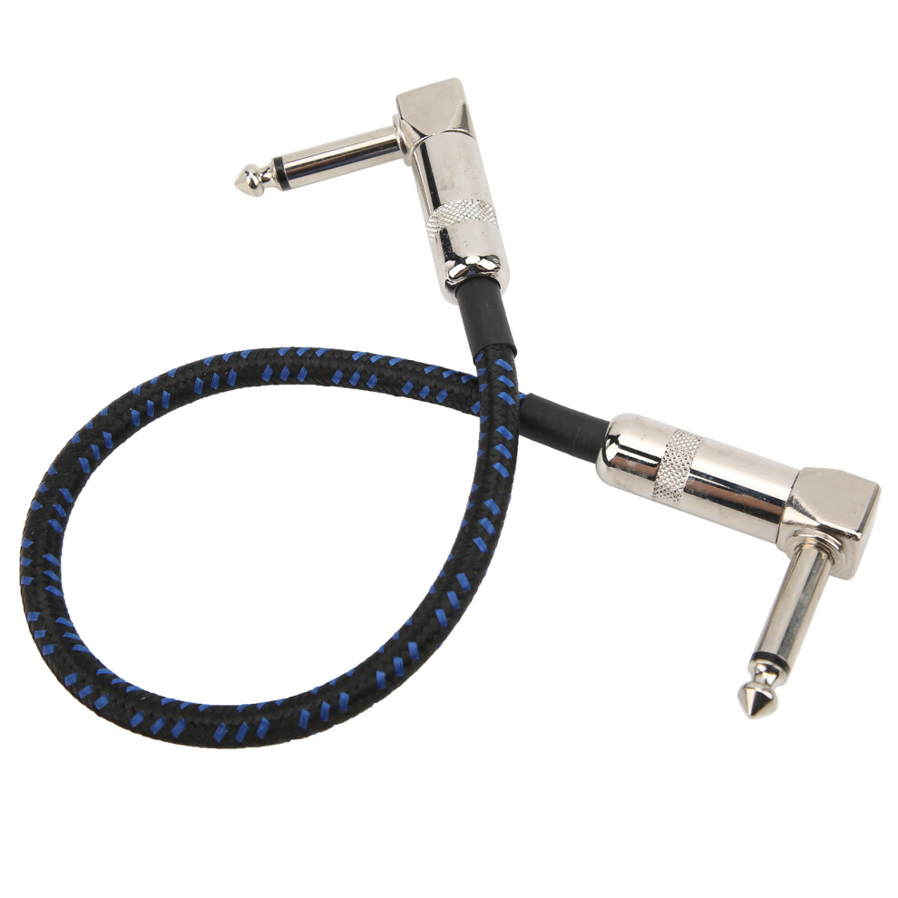 11.8In Instrument Cable Weave Copper Shielded Noise Reduction For Live Performanceblack Blue 5051322904465