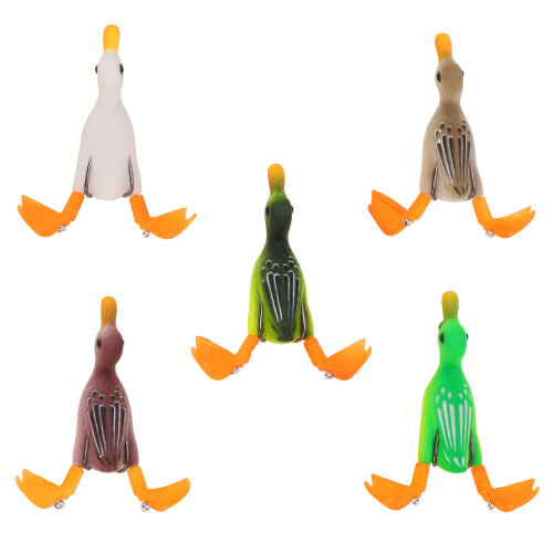 5 Stück Topwater-Entenangeln Köder, Gummi-auftriebende Köder, 9cm 1
