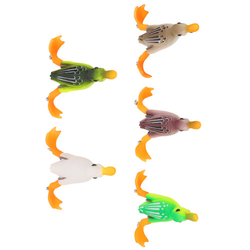 5 Stück Topwater-Entenangeln Köder, Gummi-auftriebende Köder, 9cm