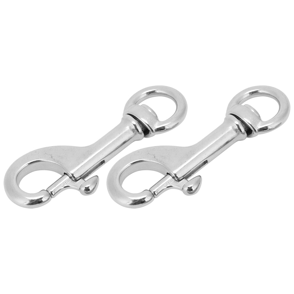 2Pcs 68Mm Diving 316 Stainless Steel Swivel Eye Snap Hook Swivel Single Ended Diving Clip 4981322907993