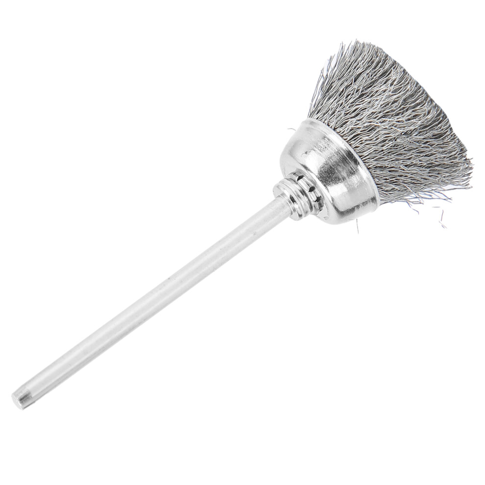 Brass Wire Nail Drill Bit Cleaning Brush Nail Polishing Head Cleaner Manicure Tool AccessorySilver