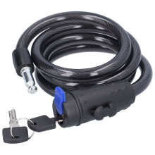 Câble antivol pour vélo en fil d'acier + ABS, 292 g, noir