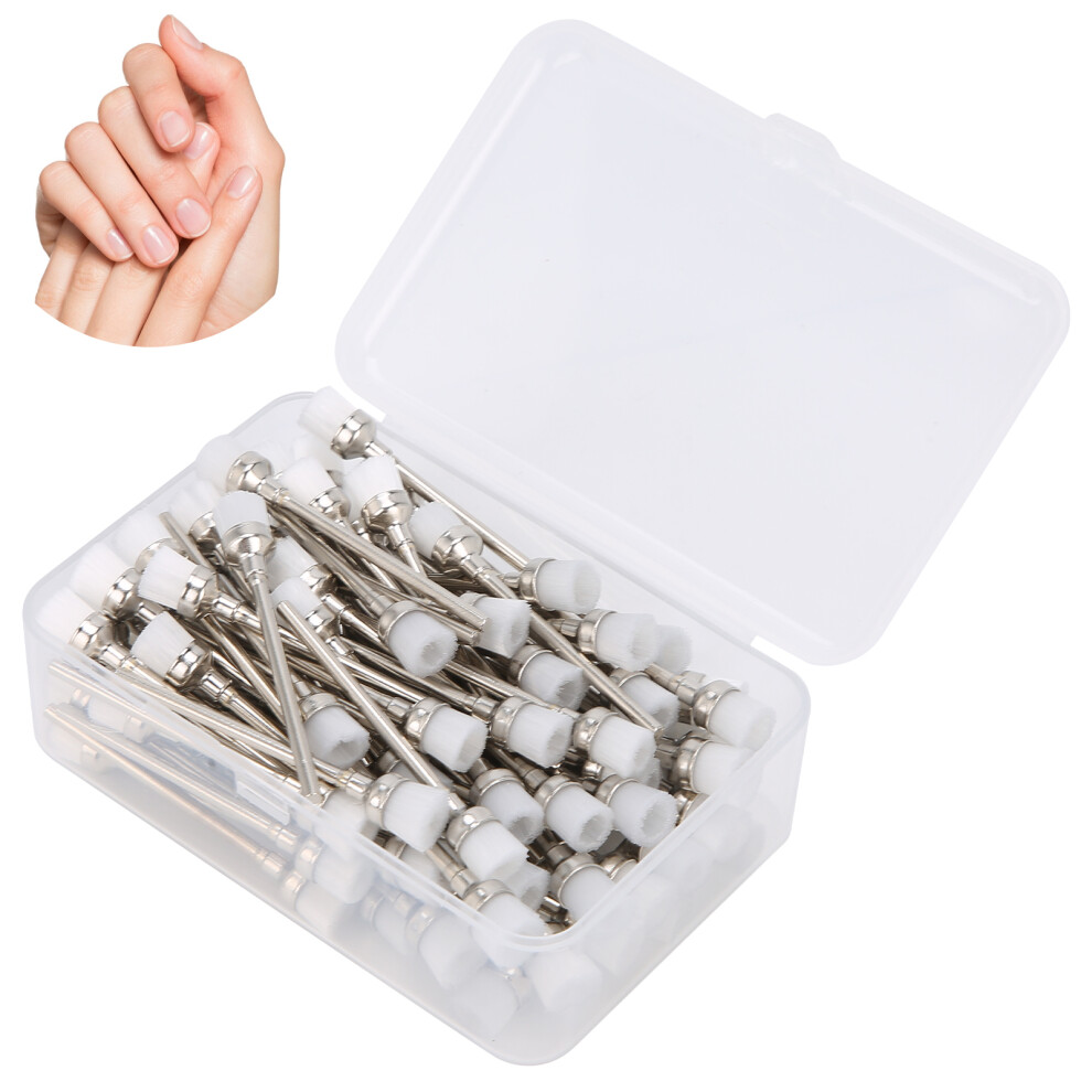 100pcs Nail Drill Bit Cleaning Brush Nail Dust Brush Cleaner Manicure Tool AccessoryWhite