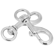 2 pezzi gancio moschettone con occhiello girevole da 80 mm in acciaio inossidabile 316, come mostrato