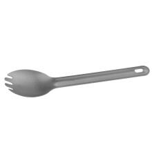 Ensemble de couverts spork et cuillère en titane - couleur titane