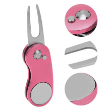 Attrezzo per la riparazione dei divot SS+Al alluminio 11cm rosa 55g