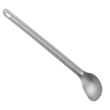 Set di posate dal colore titanio, manico lungo, spork/cucchiaio