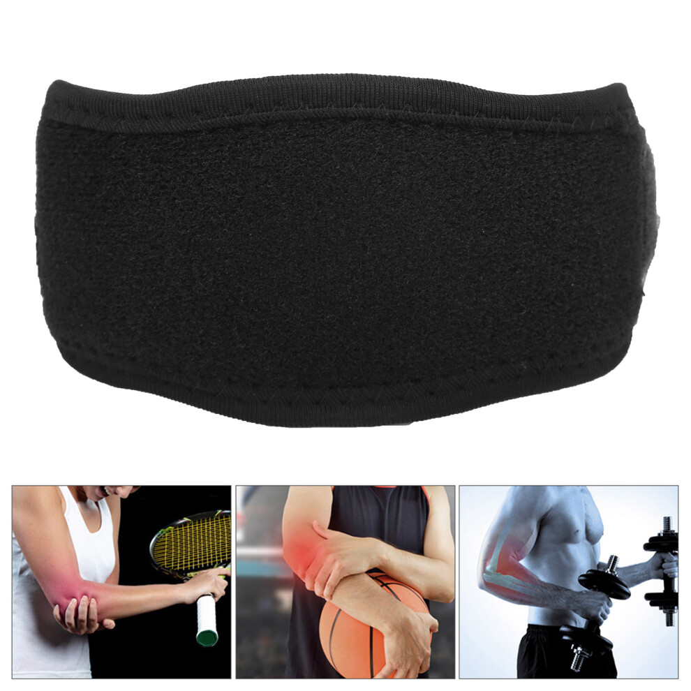 Tennis Elbow Brace Adjustable Sports Safety Elastic Elbow Pads for Basketball Pain ReliefRed