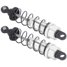 2 pièces d'amortisseurs métalliques de 90 mm argentés Slash 2WD