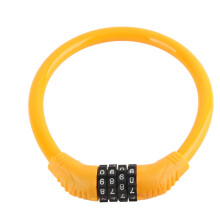 Cavo lucchetto per bici a password a 4 cifre, arancione, 105/140 mm