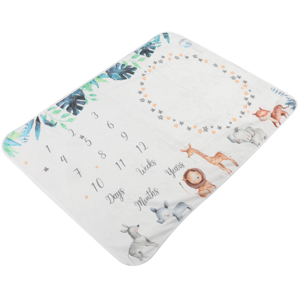 Baby Monthly Milestone Blanket Infant Baby Photography Background Blanket Propsbanana Leaf Animal 4921322911934