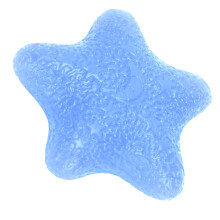 Palla elastica per la presa a forma di stella blu 80x80x30mm