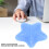 Palla elastica per la presa a forma di stella blu 80x80x30mm 5