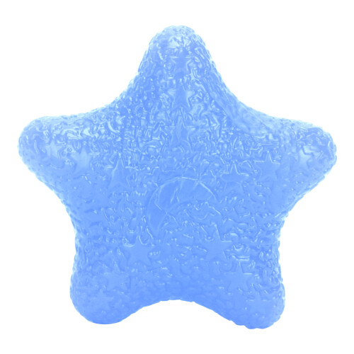 Palla elastica per la presa a forma di stella blu 80x80x30mm 1