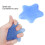 Palla elastica per la presa a forma di stella blu 80x80x30mm 9