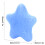 Palla elastica per la presa a forma di stella blu 80x80x30mm 10