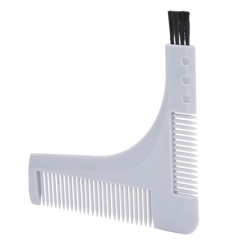 Unisex Gray Men Beard Shaping Comb Lshaped Mustache Trimming Guide Shaper Beard Styling Tool( )
