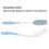 Brosse à cheveux à manche extra-longue bleue et blanche 4