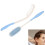Brosse à cheveux à manche extra-longue bleue et blanche 16