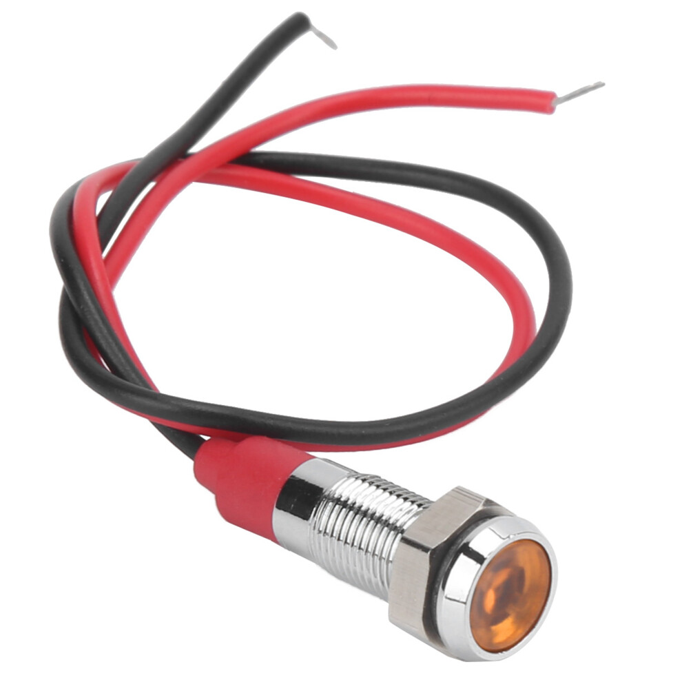 Led Metal Indicator 6Mm Waterproof Signal Lamp For Pilot Car Truck Boat With Wire 6Vyellow 4991322917052