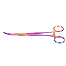 Pince à poils d'oreille en forme de coude de 18 cm, 60 g, acier inoxydable coloré