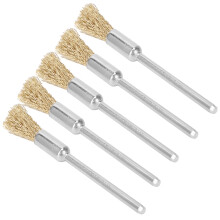 5 pezzi di spazzole per la pulizia delle punte di trapano per unghie in ottone 1x0,5 cm