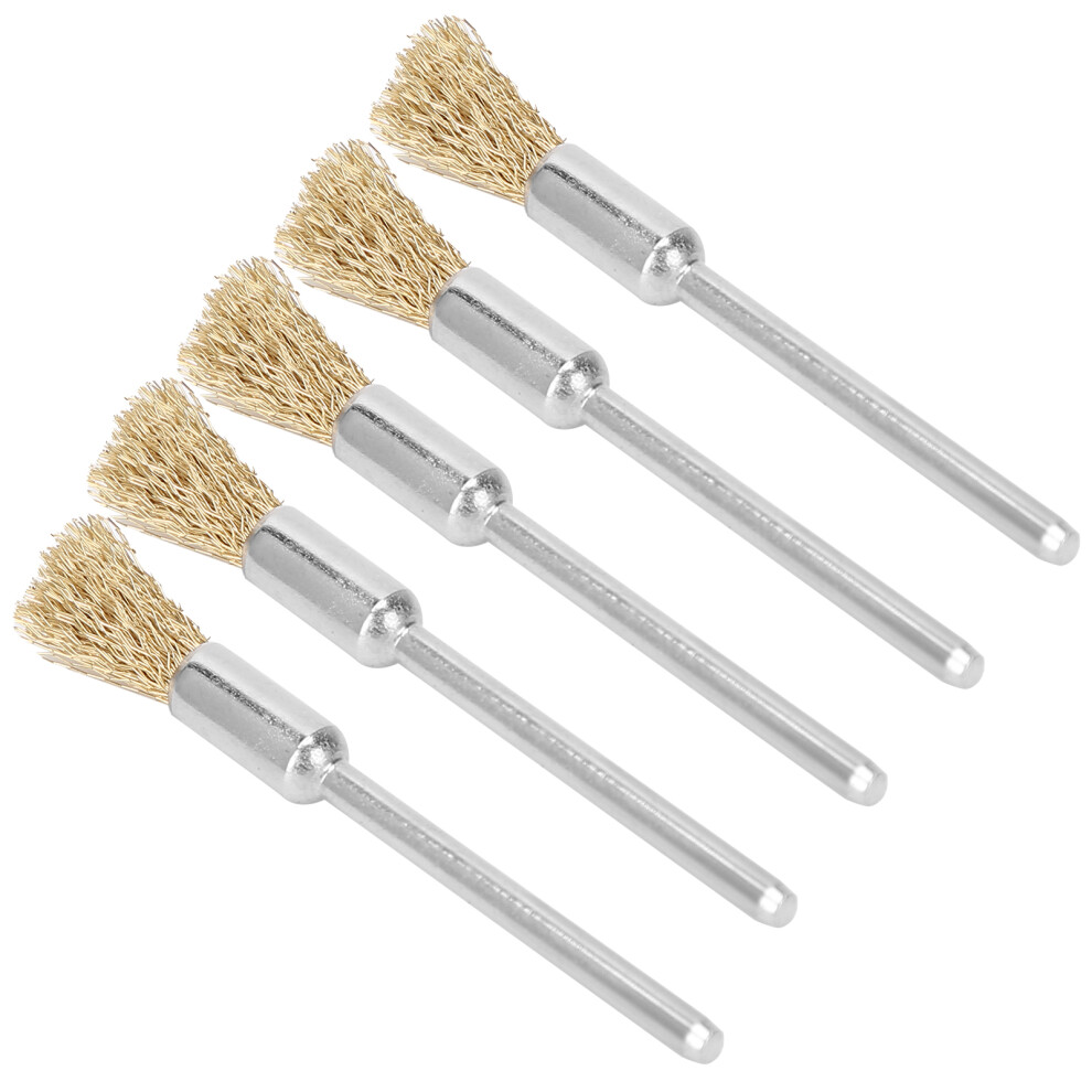 5pcs Nail Drill Bit Cleaning Brush Brass Wire Grinding Head Cleaner Brush Manicure Tool