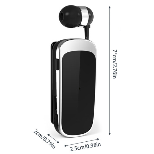K52 70mAh 7x2.5x2 cm Argento/Bianco Bluetooth con microfono 1
