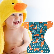 4PCS Baby Cloth Diaper Washable Reusable Stretchable Cloth Pocket Diapers with Strong Absorption for Baby Toddler Girls Boys