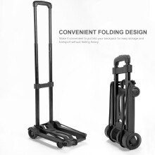 Folding Luggage Cart Lightweight Compact Folding Travel Trolley Hand Cart Luggage Folding Trolley Folding Hand Cart Travel Trolley for Lugg