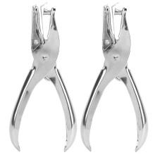 2 pezzi di acciaio 45 punzone a foro singolo 6 mm argento 25 mm