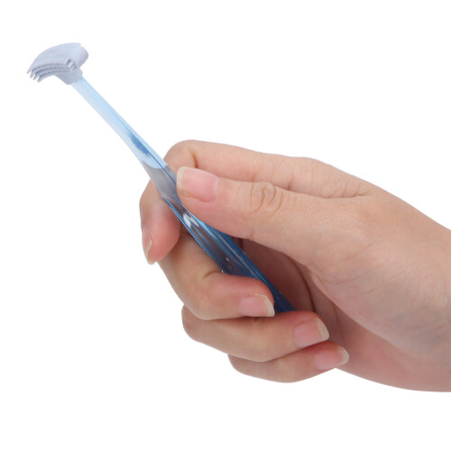 Raschietto per lingua Professionale Blu Silicone+Plastica 2