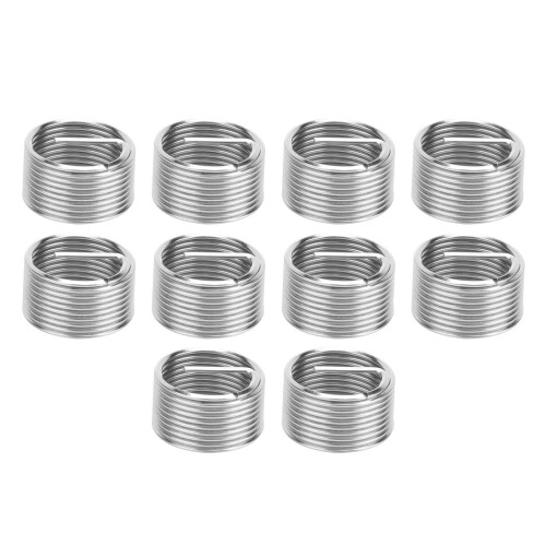 10 pièces d'inserts filetés hélicoïdaux en acier inoxydable M18x1.5x1D 1