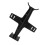 Supporto per forcella 270mm x 230mm ABS Nero 9