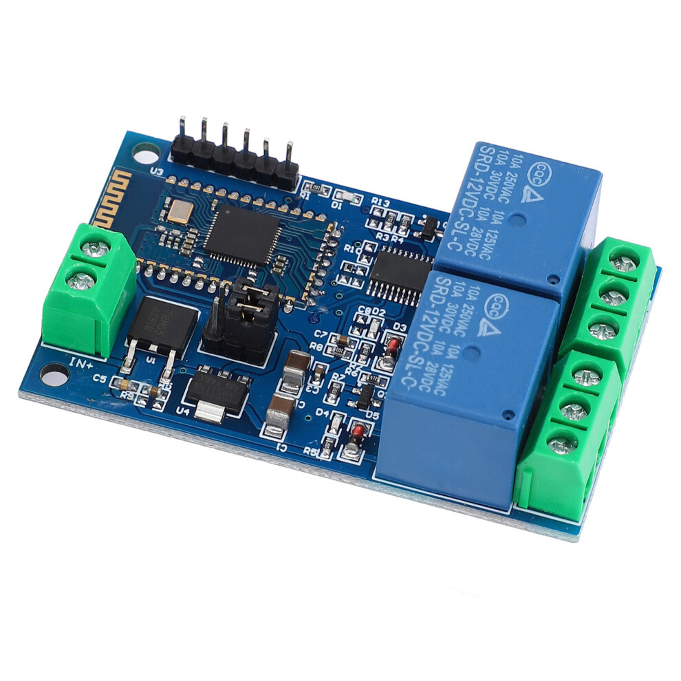 Dual Channel Bluetooth Relay Module Plastic Dc12v For Remote Control Of Mobile App 8781322929171