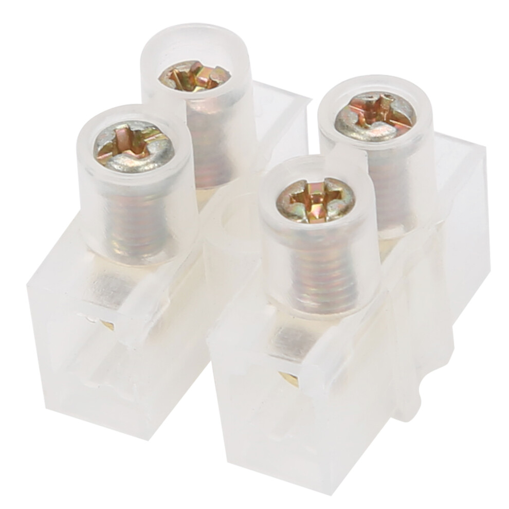 50Pcs Terminal Block Strip Flameretardant Throughtype Wire Connector 10A Industrial Supplies(2In2out ) 9401322930876