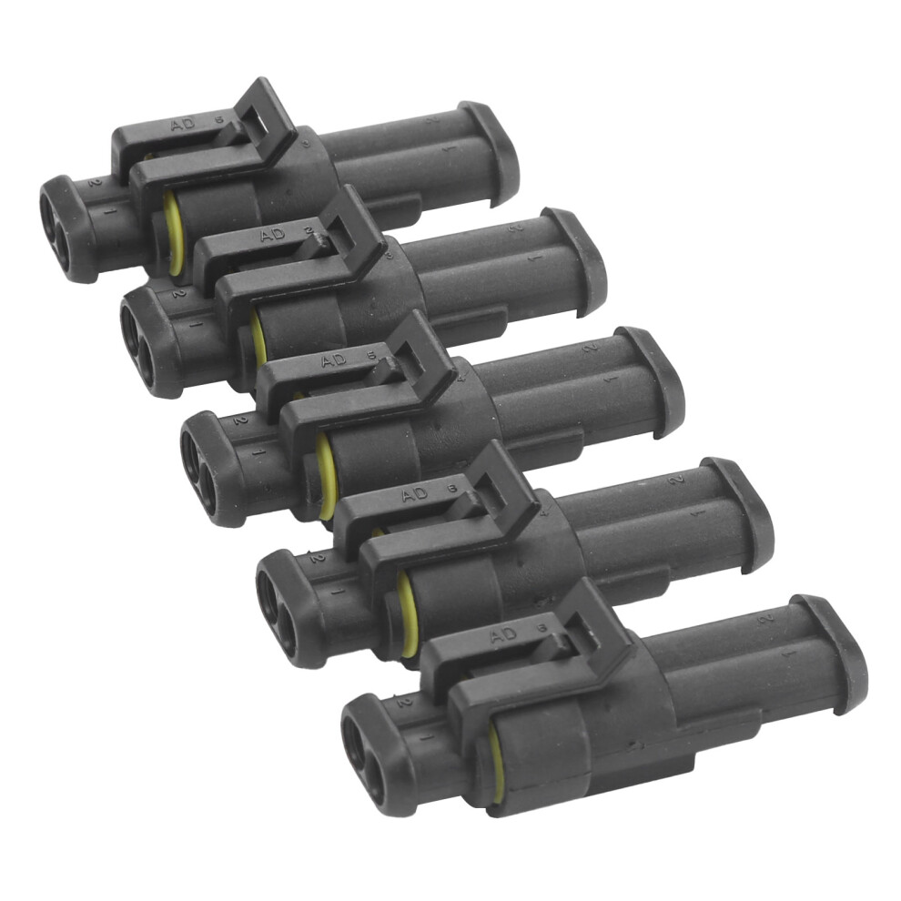 5Pcs 2Pin Electrical Wire Connector Supersealed Ip67 Waterproof For Car Truck Motorcycle Ship 8461322931731