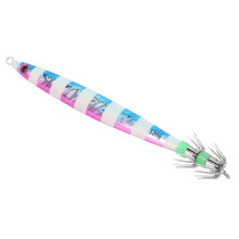 Leuchtender Metall-Kalmara-Jig 17,5 cm - Realistischer Gummifisch mit Haken, Blau