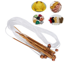 12Pcs Circular Needle DoublePointed Bamboo Tube Connection Crochet Needlework Accessories(Carbonized White Tube 120cm )