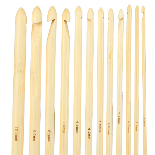 Set di ferri circolari in bambù da 3–10 mm, 12 pezzi ColorTube 2