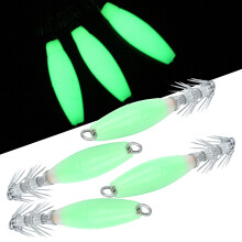 Tintenfischhaken Kalmaren-Jig-Schnur mit fluoreszierender Oberfläche für Salzwasser, 12 cm, 10 g