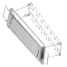 Rack per cosce di pollo, 12 pezzi, acciaio inossidabile, 47x16x14 cm