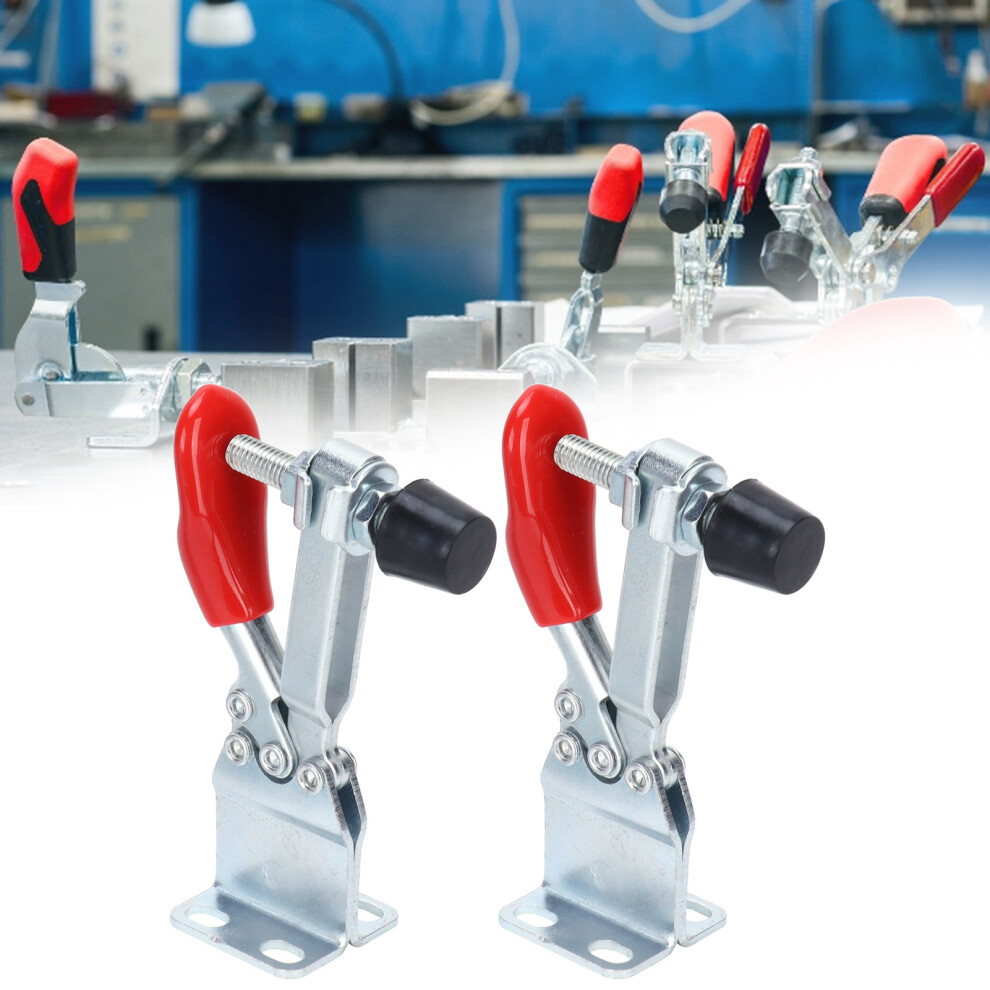 2 Set Small Toggle Clamps Quick Release Horizontal Clamp Hand Tools Home Decoration 8721322937769