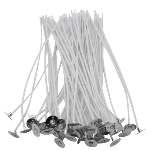 50 mèches en coton pré-enduites Type 1 10 cm blanc 2